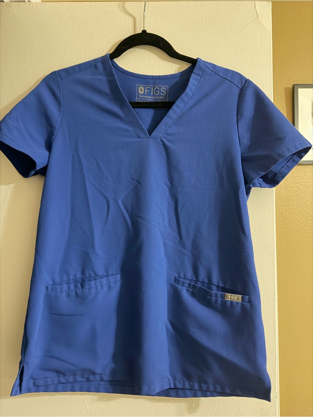 Figs V-Neck Scrub Top in Royal Blue